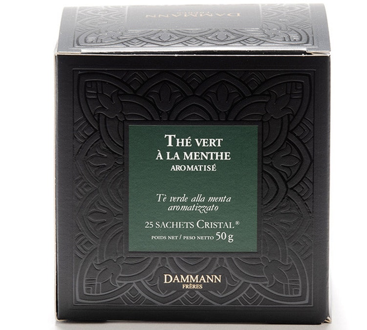25 sachets thé vert - menthe aromatisé - DAMMAN FRÈRES