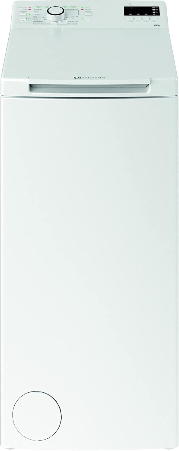 Bauknecht WMT Star 6ZB Toplader-Waschmaschine/ 6 kg/ 1200 UpM/ Vollwasserschutz/ Automatische Trommelpositionierung/ SoftOpening/ 15° Green&Clean/ Kurz 30'/ FreshFinish/ Extra Spülen/ Startzeitvorwahl