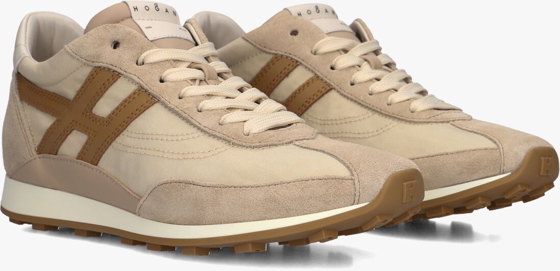 beige hogan lage sneakers h699 allacciato h