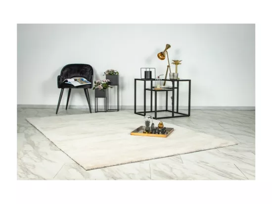 Tapis 170x120cm, design C007Y coloris ivoire - Confort et élégance pour votre intérieur