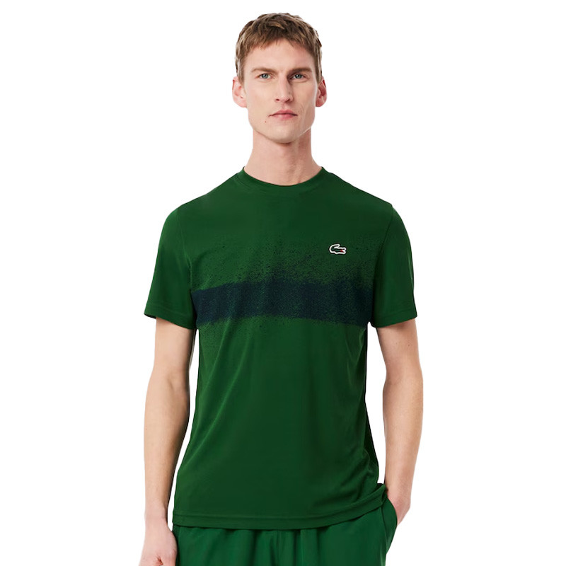 Tee-shirt tennis Lacoste x Novak Djokovic vert tournée US