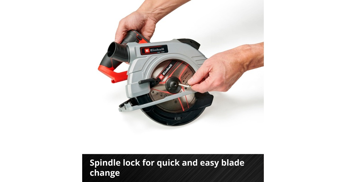 EINHELLAccu Handcirkelzaag TE-CS 18/190 Li BL - Solo  (Rood/zwart, Accu en oplader niet inbegrepen)
