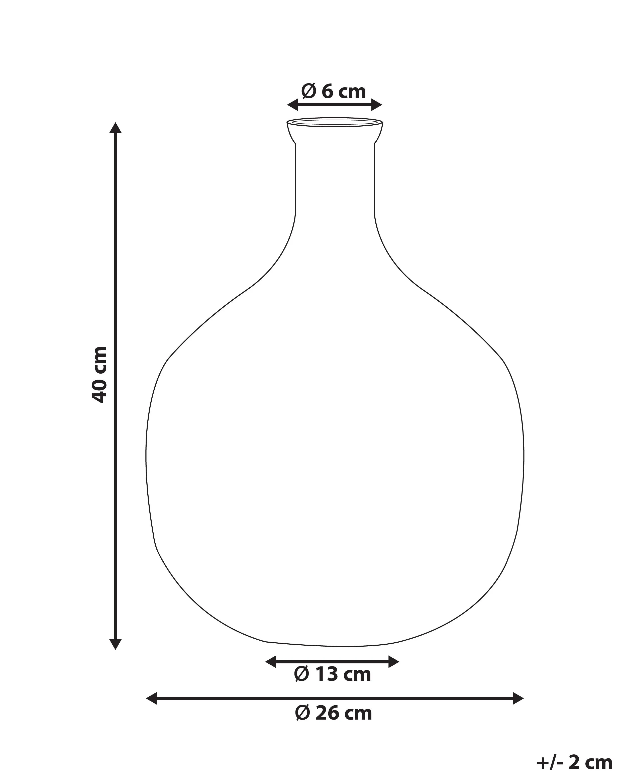 Bloemenvaas RAZALA Glas 40 cm Meerkleurig