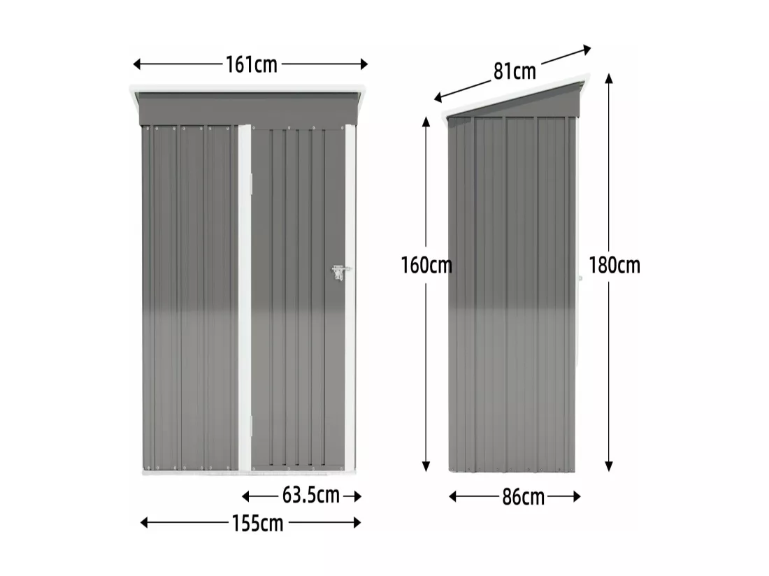 Tentes en métal, d155cm×h180cm, gris