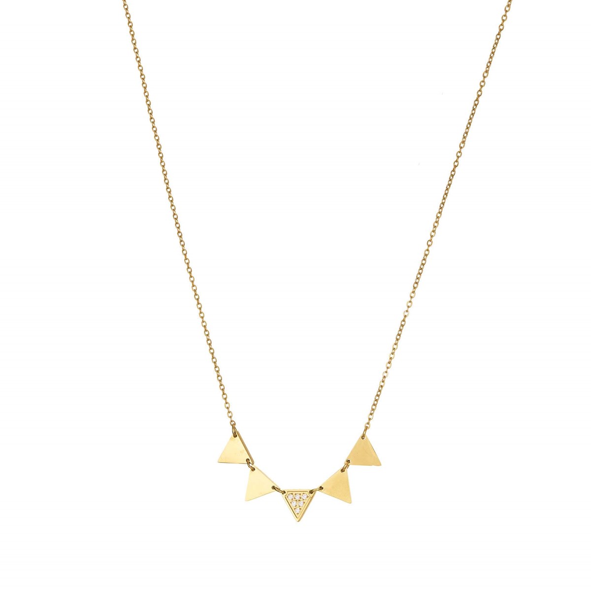 Collier Triago acier doré or