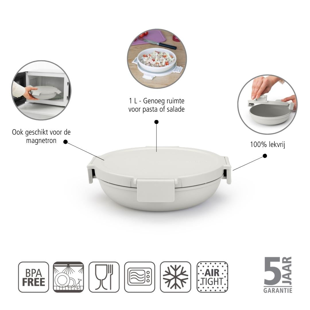 Brabantia Make & Take Lunchbox 1 L - Kunststof - Light Grey
