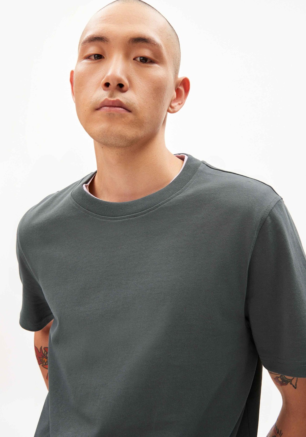 Armedangels T-Shirt Maarkos Space Steel