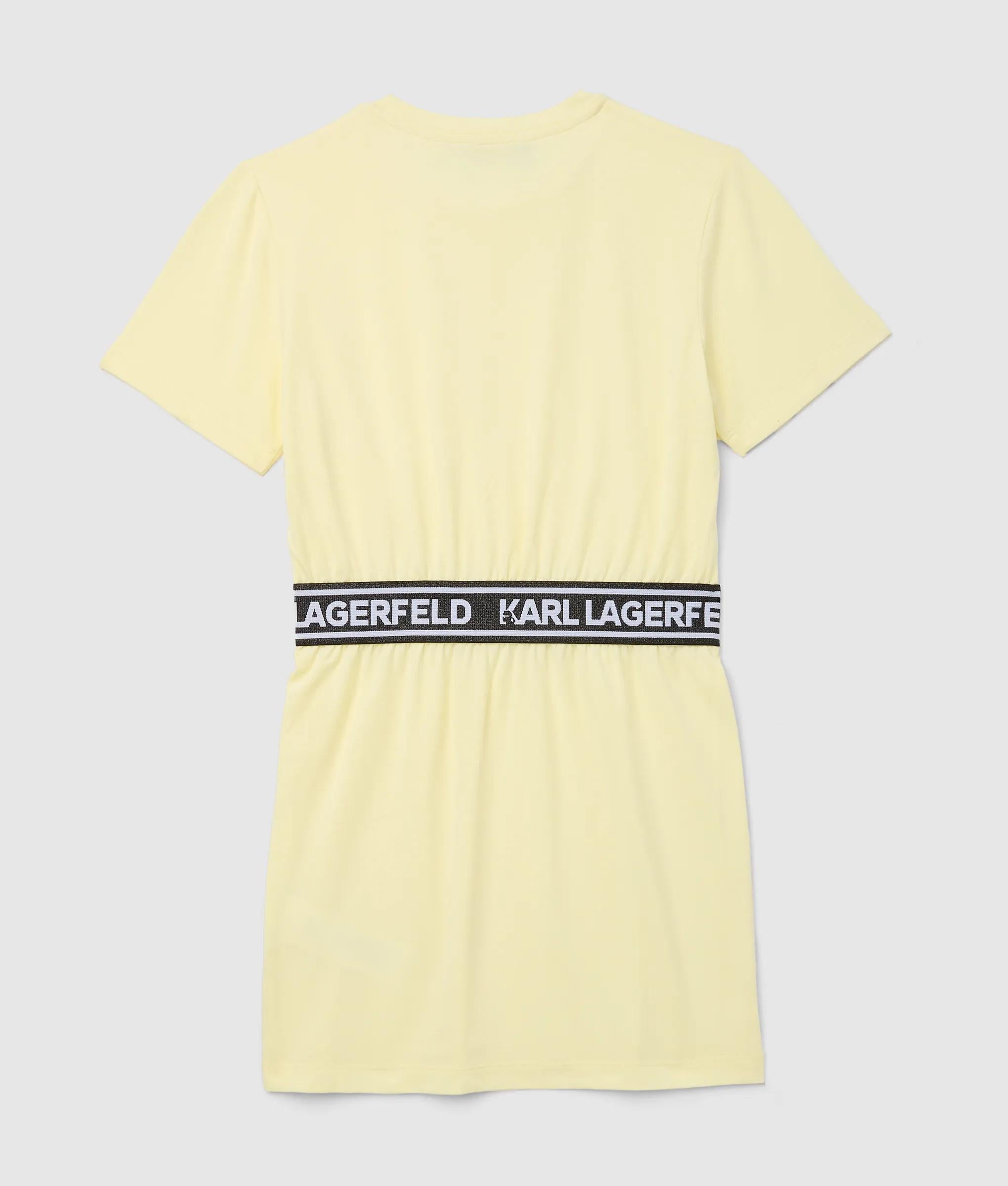 Meisjes T-shirtjurk met logo-tape