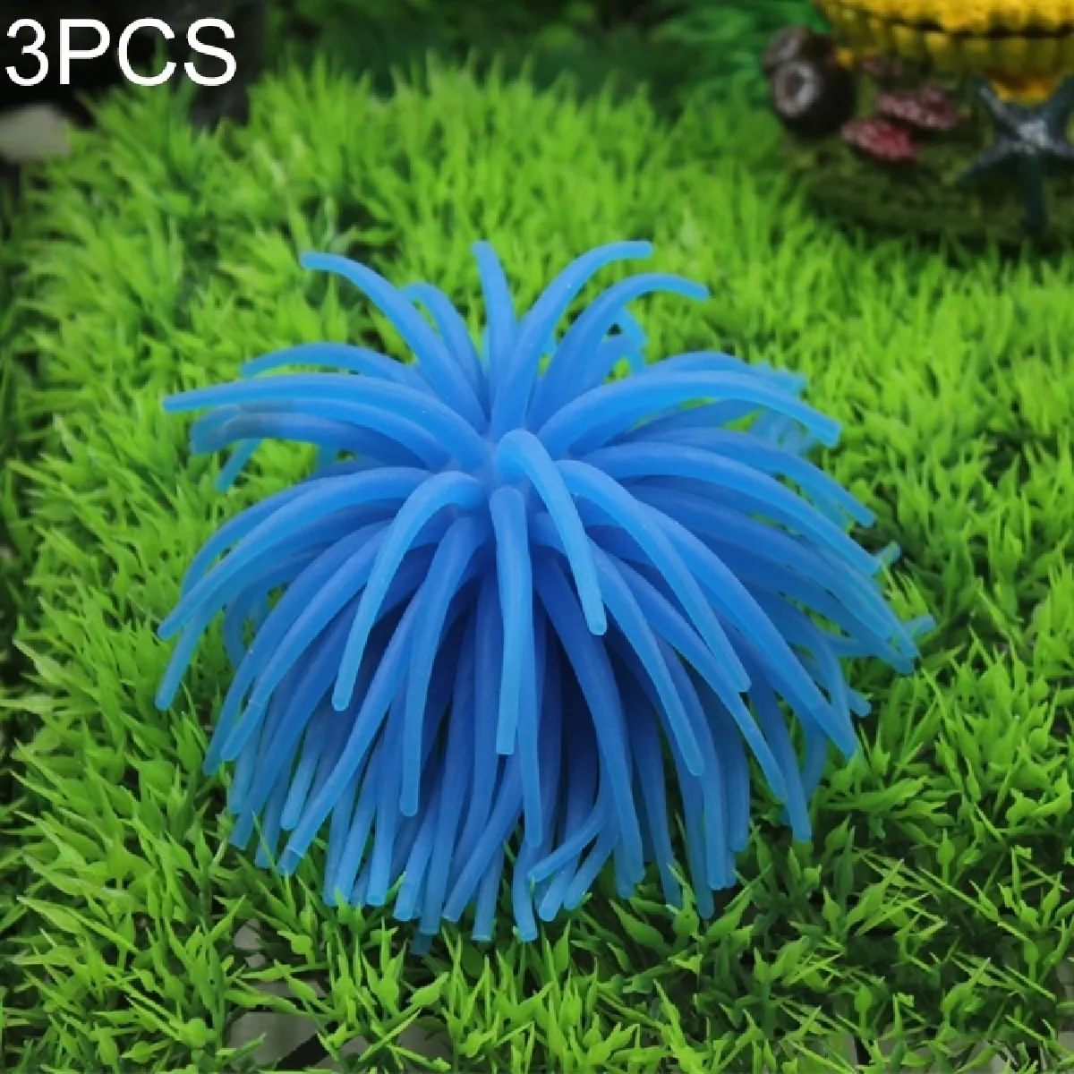 Wewoo Décoration Aquarium Bleu 3 PCS