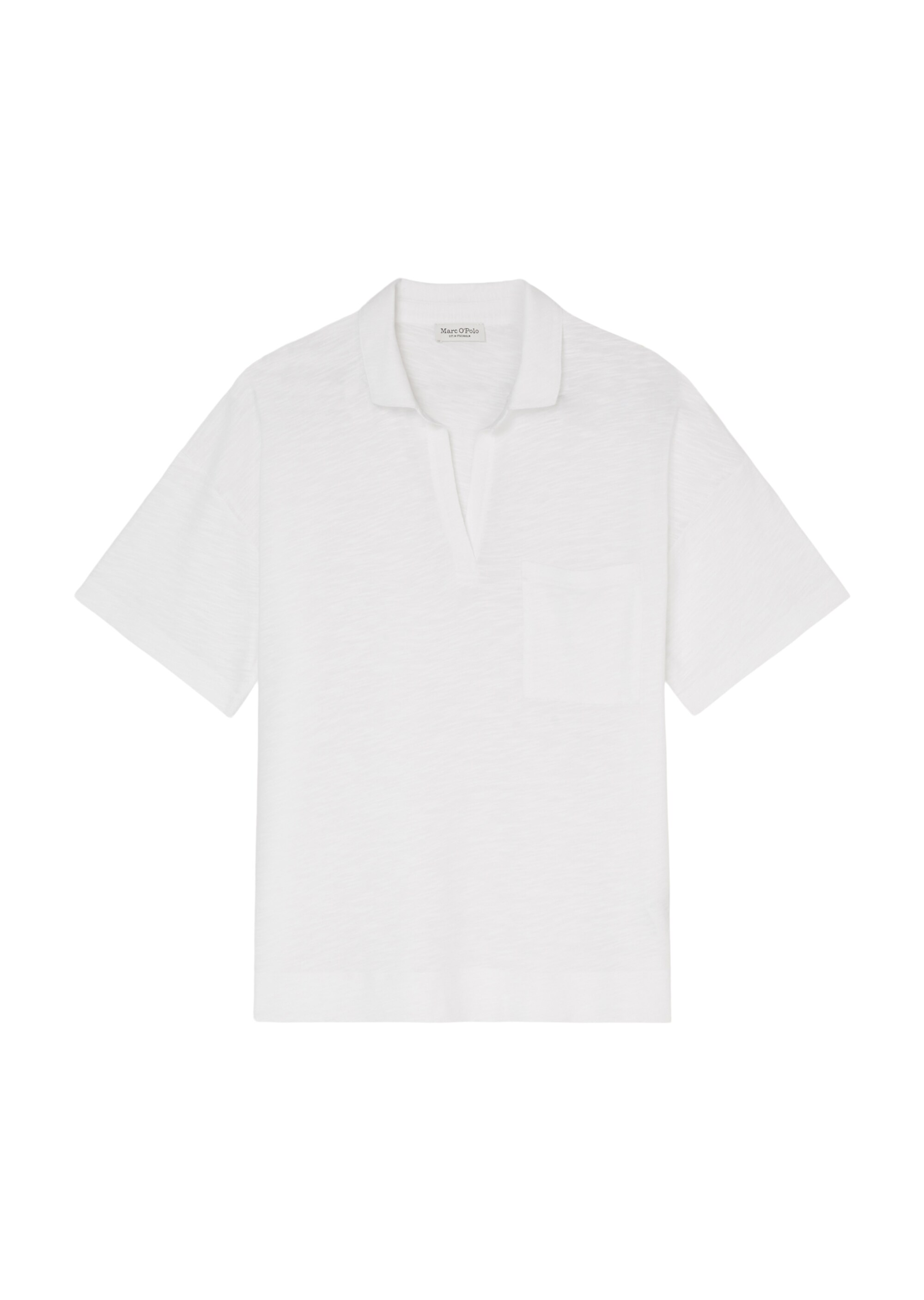 Polo-T-Shirt regularaus Organic Cotton-Viskose-Mix