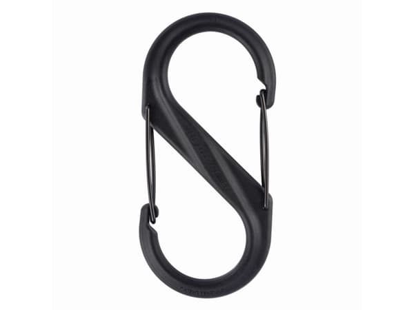 Nite Ize Snap krok S-Biner Dual # 8 plast svart (SBP8-03-01BG)