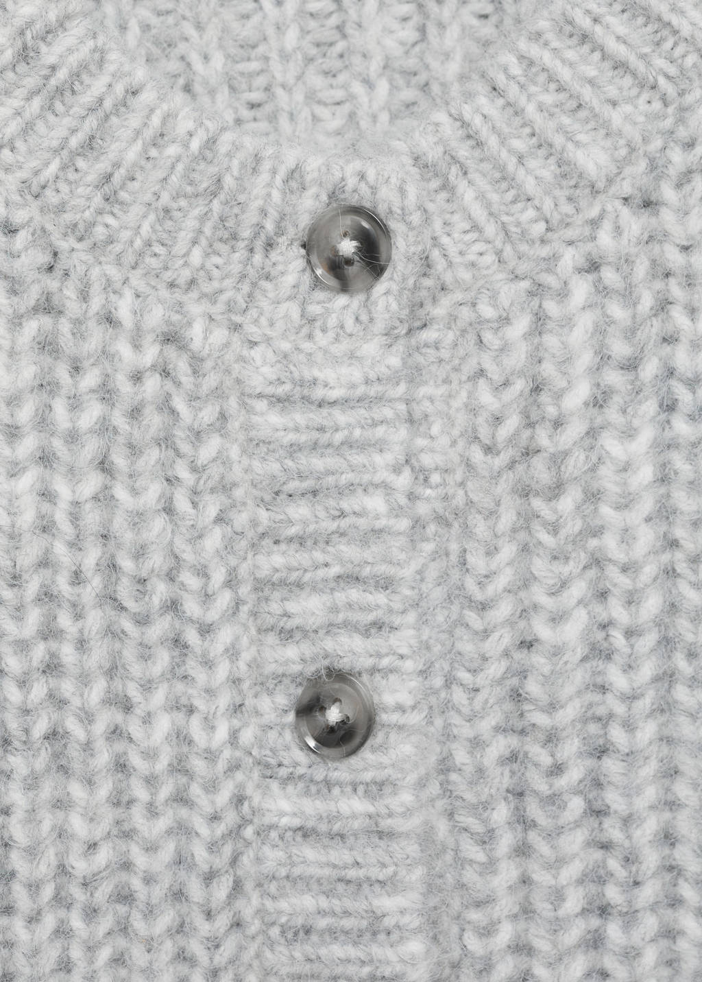 Mango Kids vest grijs grof gebreid