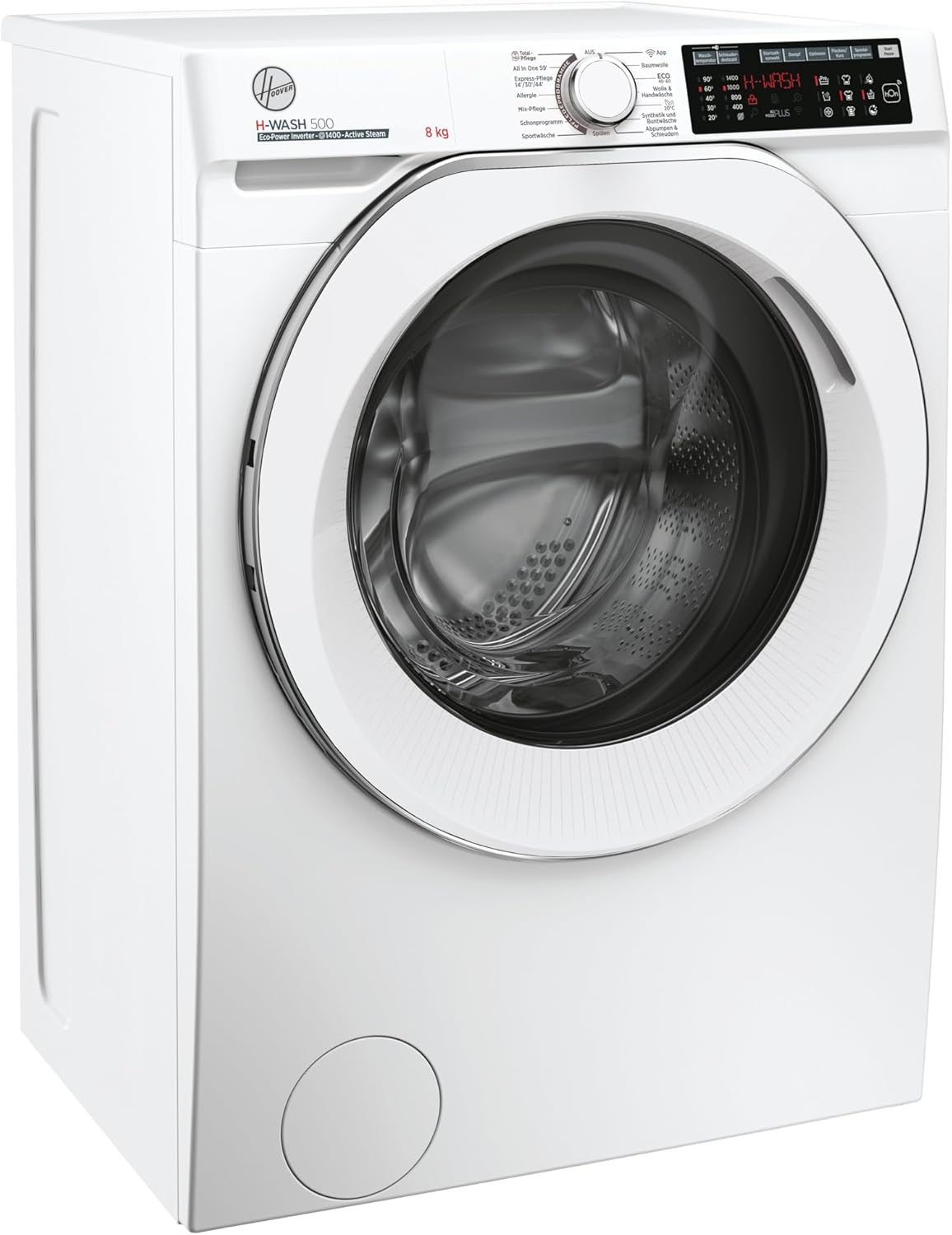 Hoover HWQ 48AMC/1-84 Waschmaschine I 8 kg I Wi-Fi und Bluetooth I Inverter-Motor I Dampfoption I Fleckenoption