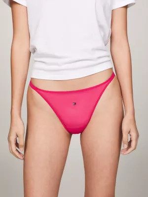 Conjunto de 3 tangas de malha com bordado de logotipo