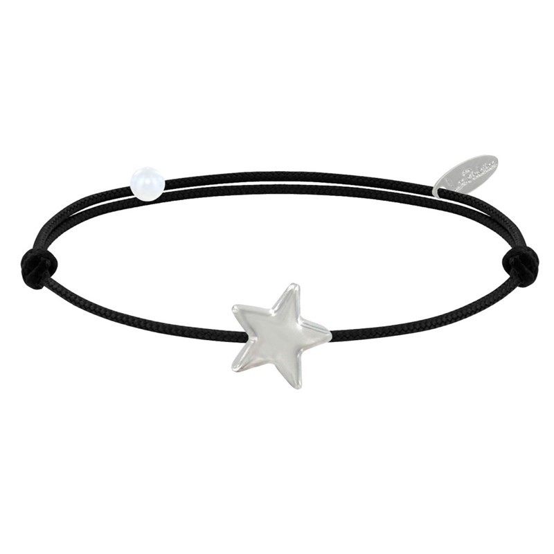Bracelet Lien Etoile d'Argent - Classics - Noir