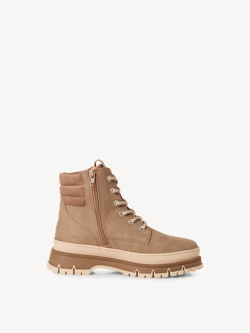 Leren Enkellaarsje - beige