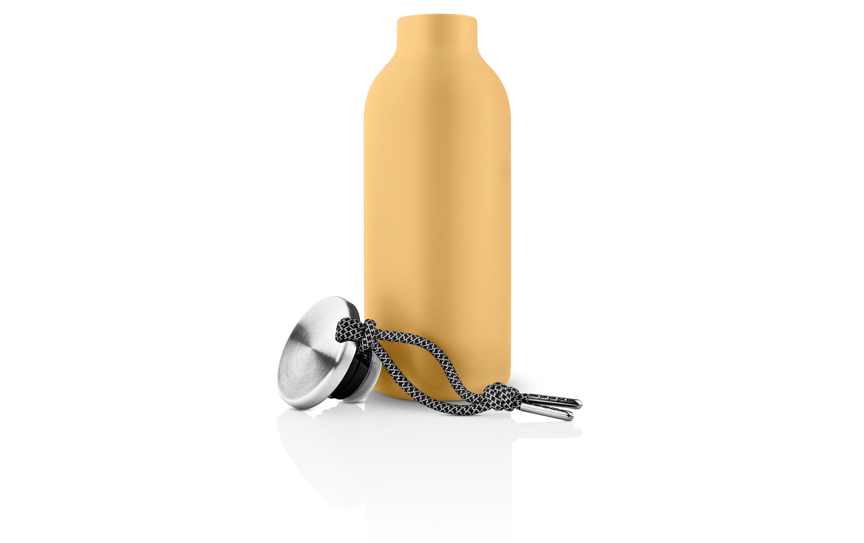 Thermosflasche 24/12 To Go 500 ml, GelbIsolierflasche mit praktischer Silikonschlaufe