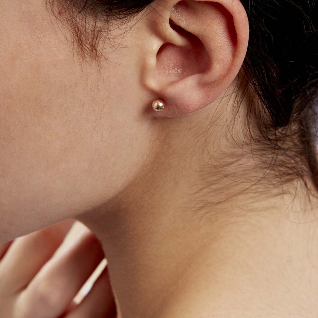 Boucles D'oreilles Puces Fidelia Boule Or Jaune
