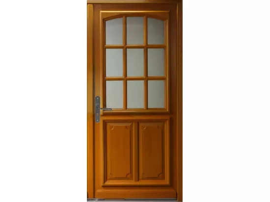Porte D'Entrée Bois Vitrée, Marine, H,200Xl,90 P, Droit Côtes Tableau