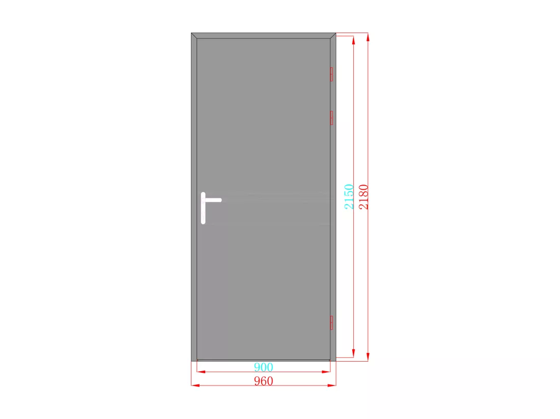 Porte d'entrée en aluminium H218 x L96 cm anthracite - poussant gauche - ISALINA