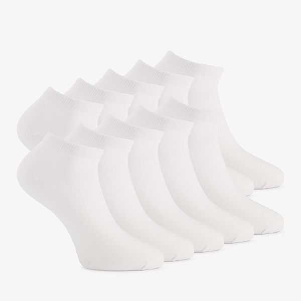 10 paar sneakersokken wit