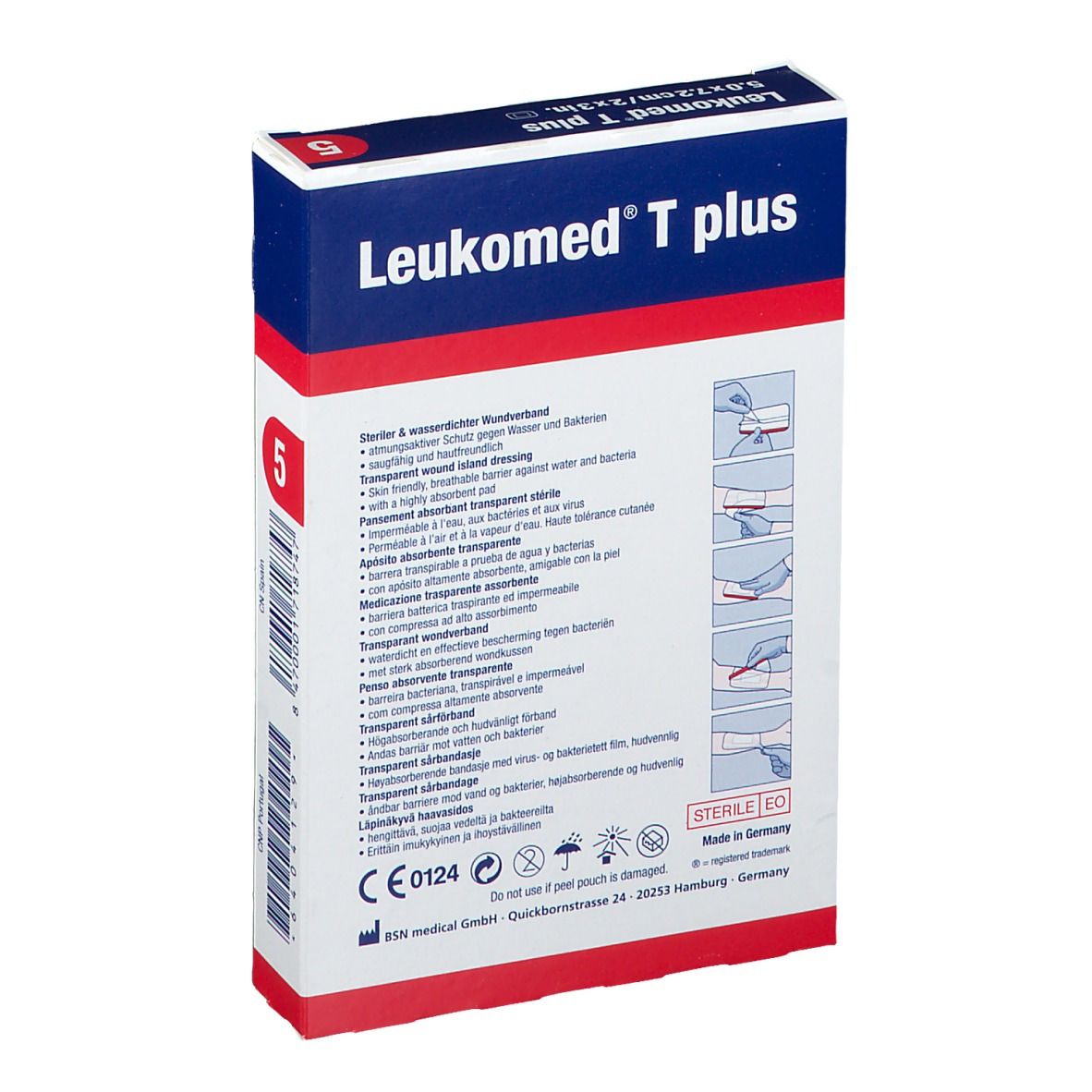 Leukomed® T Plus 5 cm x 7,2 cm steril