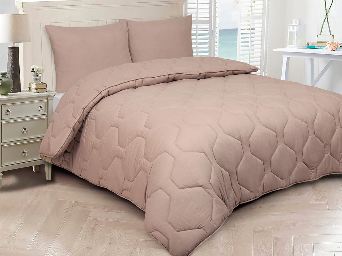 DoubleDry Taupe dekbed - 200 x 200 cm