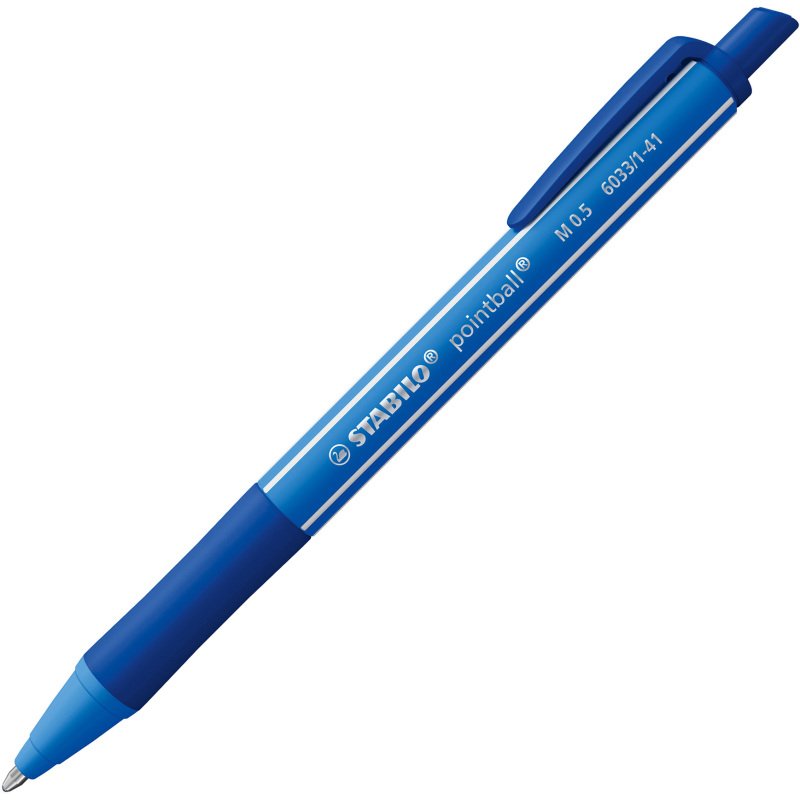 Stylo bille Stabilo Pointball Colorfull rétractable pointe 2,5 mm - écriture moyenne
