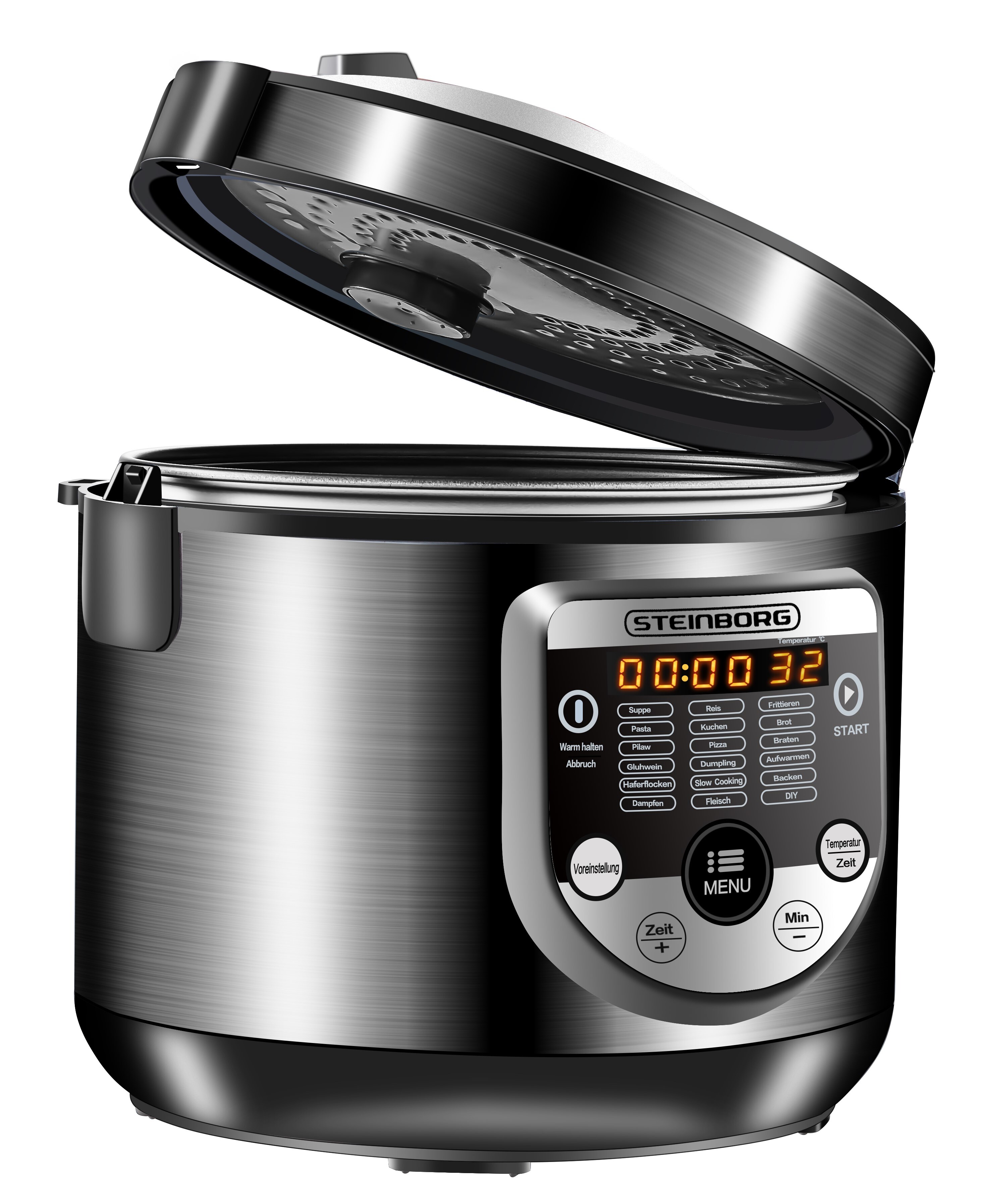 Steinborg digitaler Multikocher 5L Edelstahl 900W inkl. Rezeptbuch