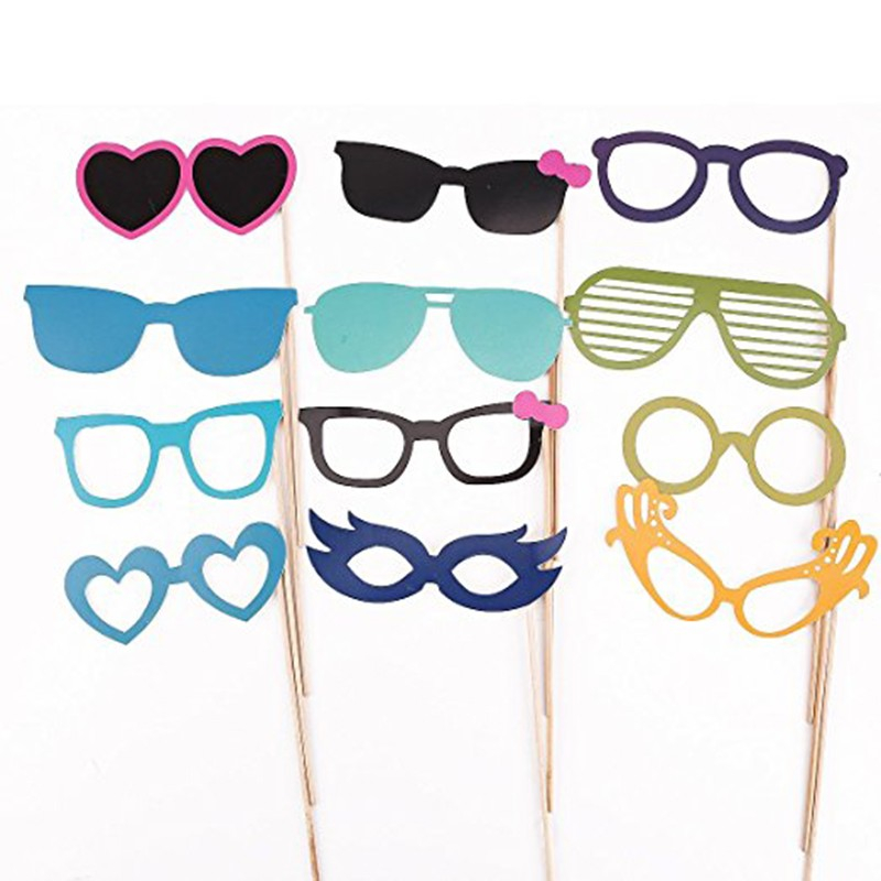 (44er Set) Photo Booth Fotorequisiten Party Foto Accessoires Dekorationen für lustige Bilder - Hochzeit / Geburtstag