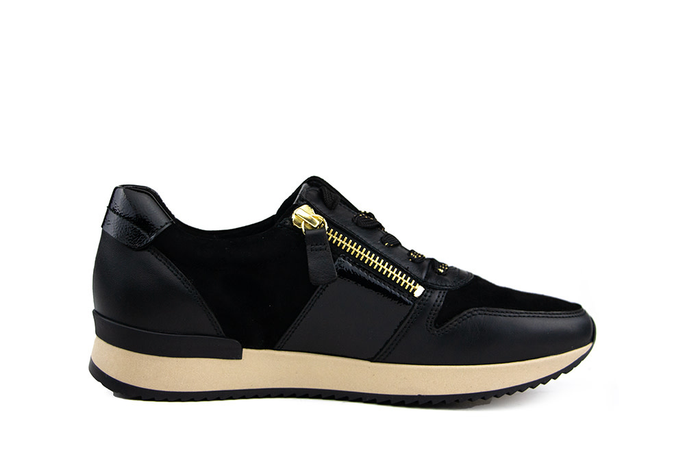 Gabor Sneaker Schwarz Lack Gold