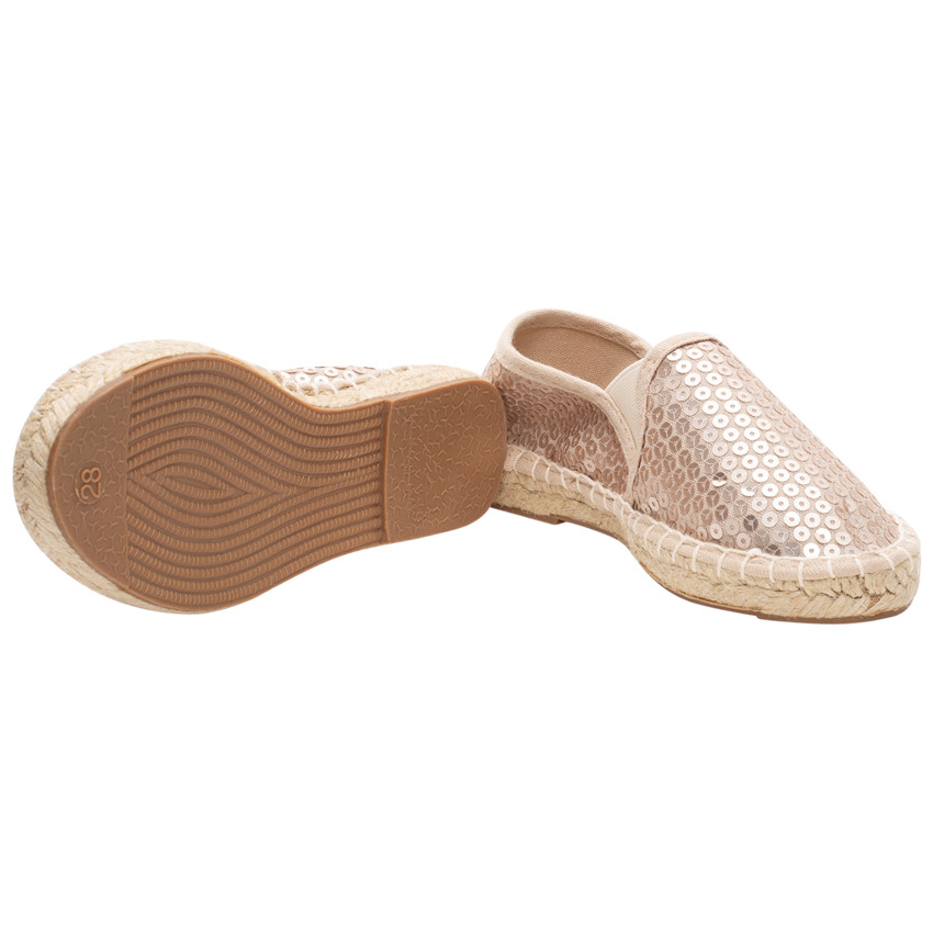 Espadrilles à sequins roses