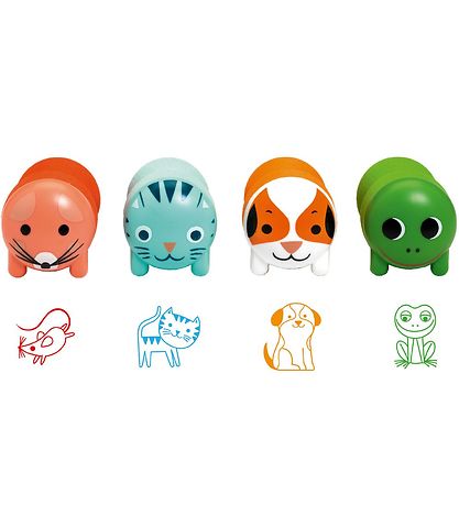 Djeco Stempels?t - 4-Pak - Garden Animals