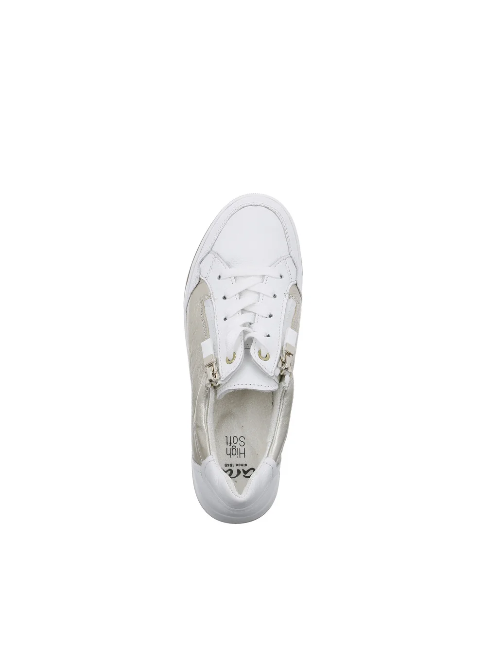 Schnürschuh Rom weiss platin