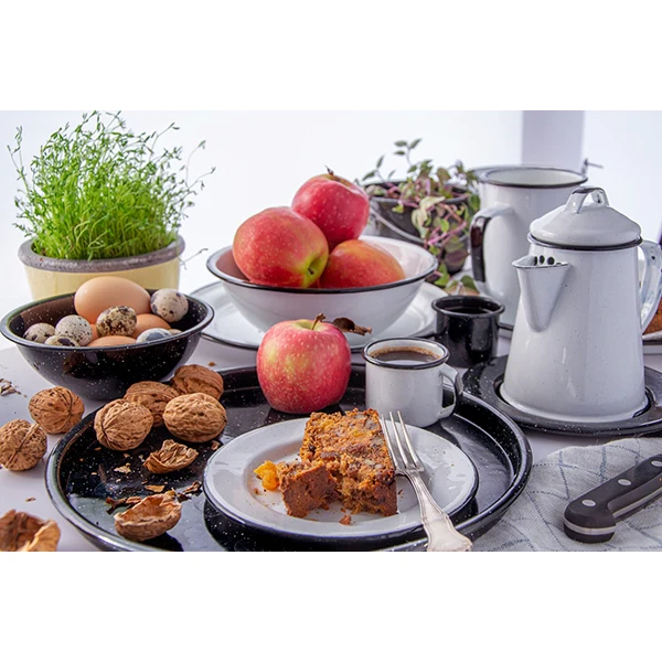 Cafetière expresso 3 4 personnes blanche Graniteware