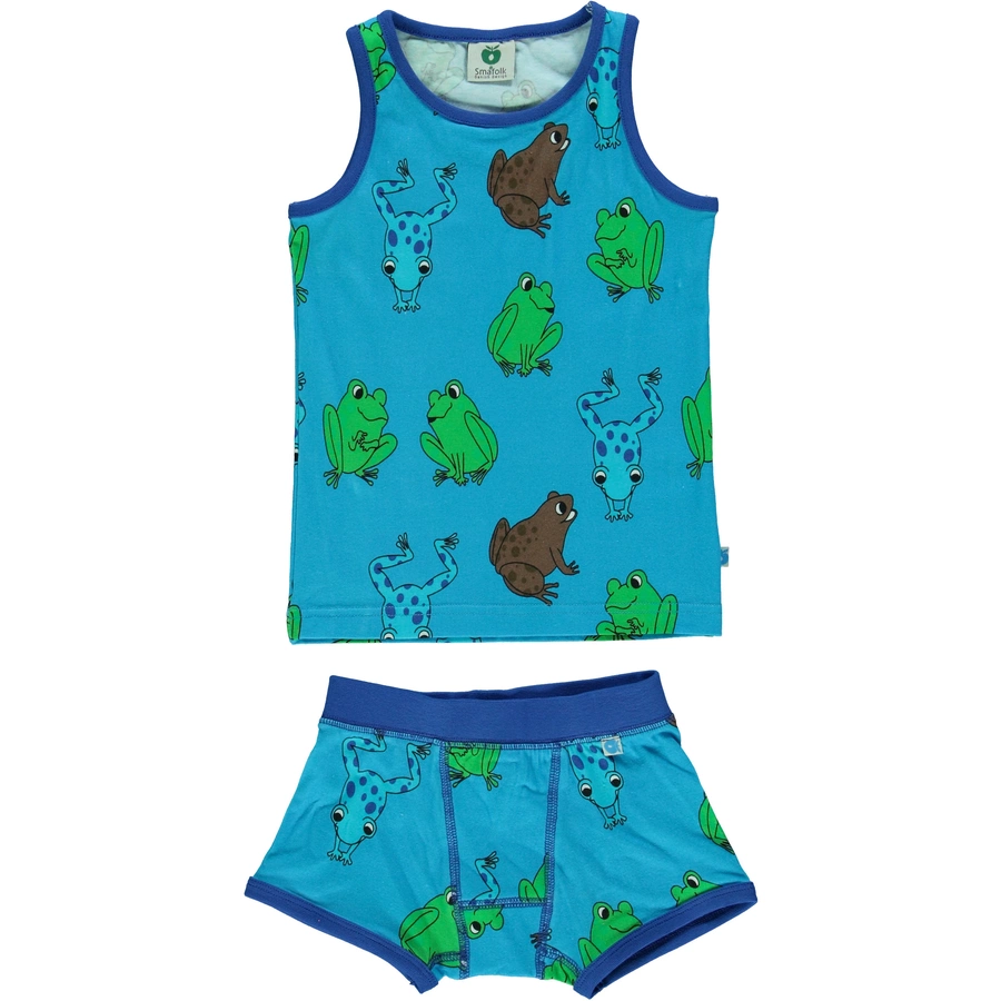 Smafolk Unterwäsche-Set Frosch ocean blue