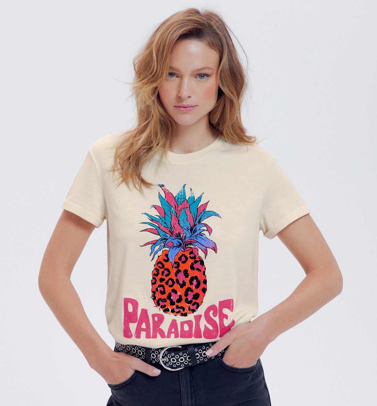 T-shirt à motif Femme - Imprimé beige