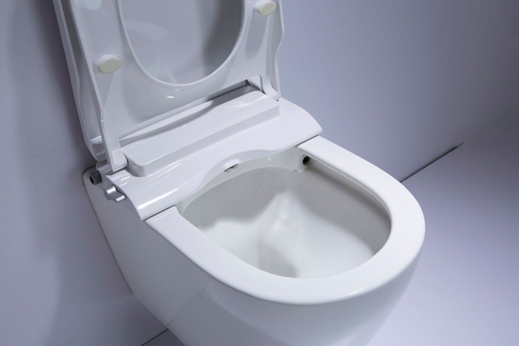 Geberit UP320 toiletset met Saniclear Jama randloos toilet en bidetzitting