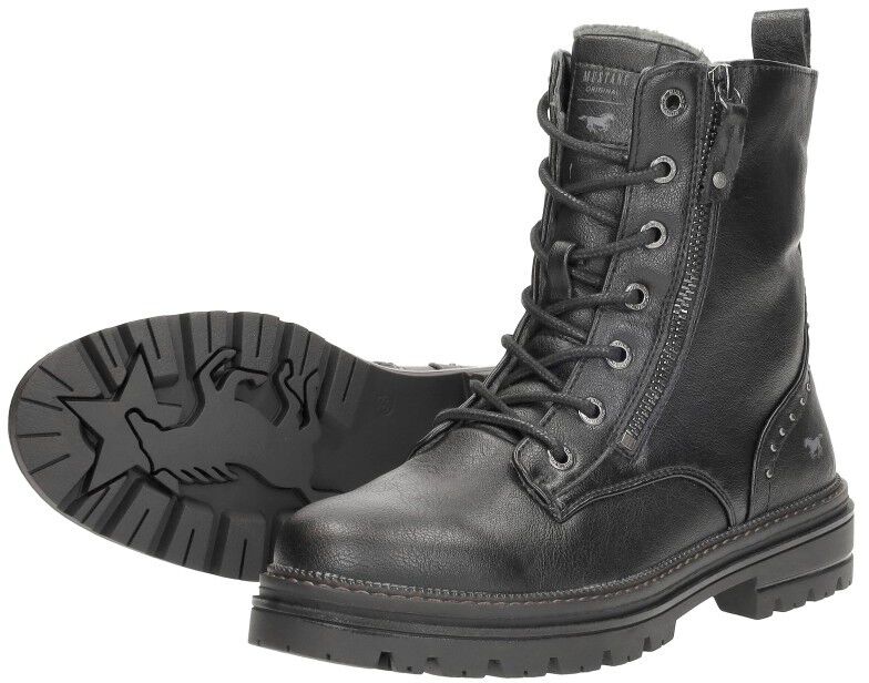 Mustang Veterschoenen Hoog zwart