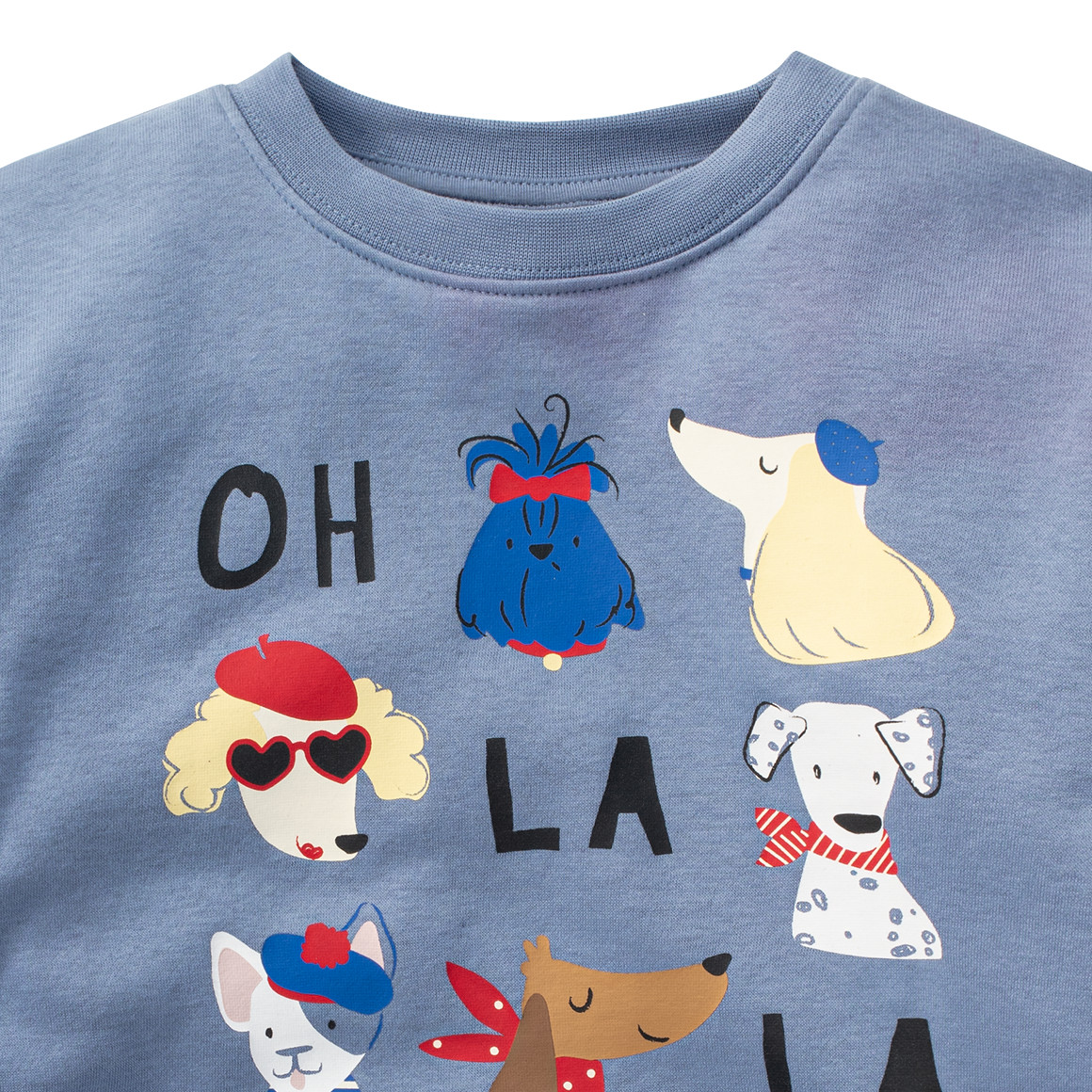 Topolino Mädchen Sweatshirt mit Hunde-Motiv hellblau