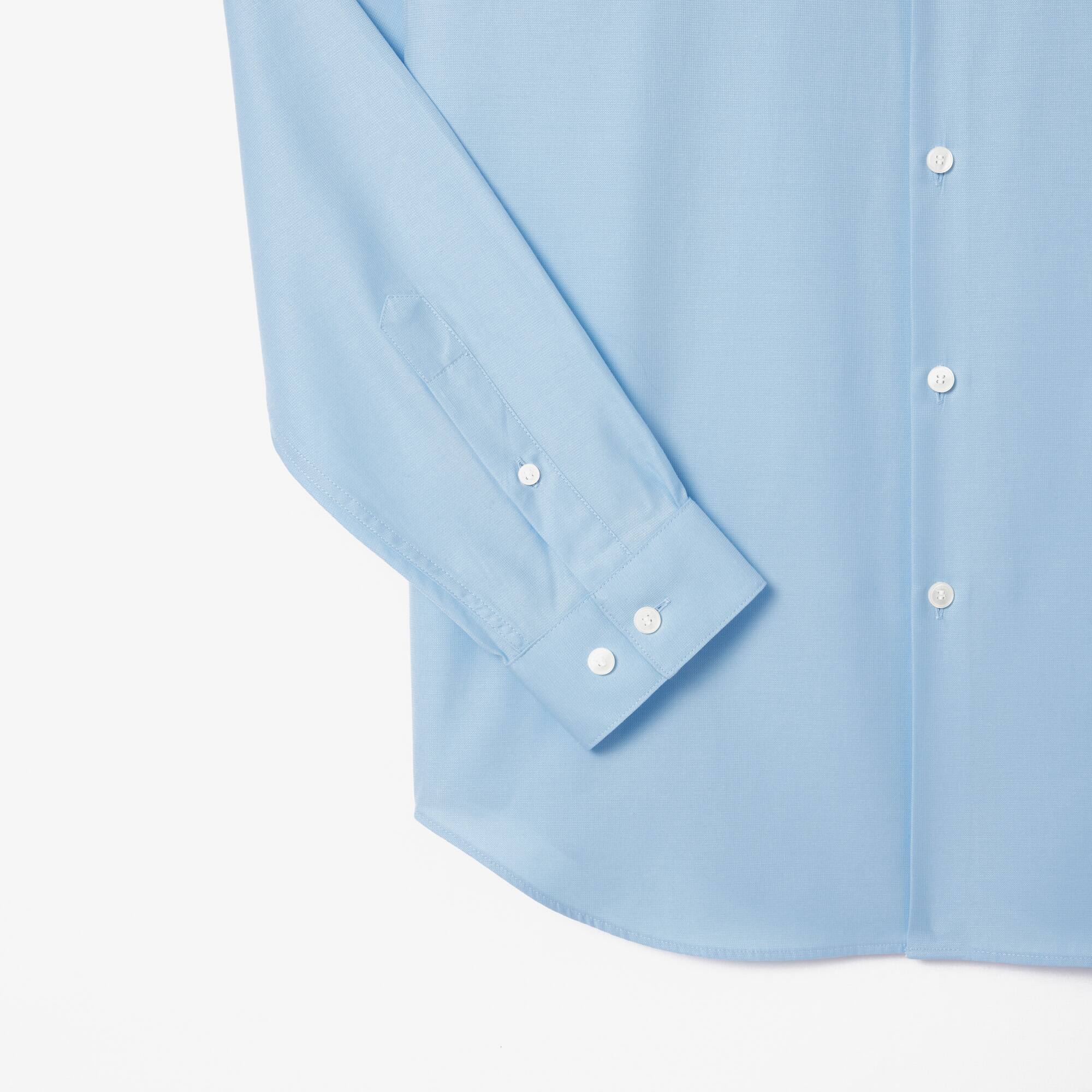 Herren-Hemd aus Baumwolle Lange Armel - Blau - Lacoste - Herren