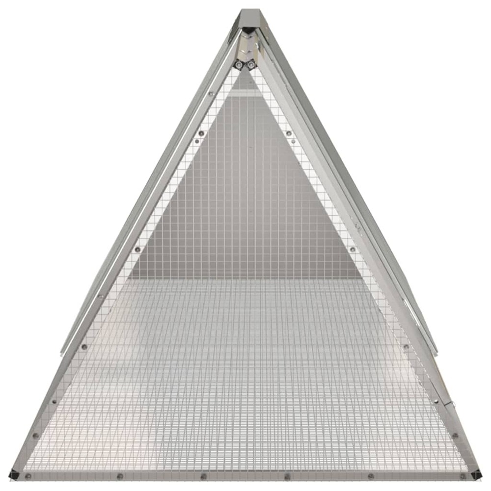 Cage pour lapin gris 201,5x80,5x71 cm acier galvanisé