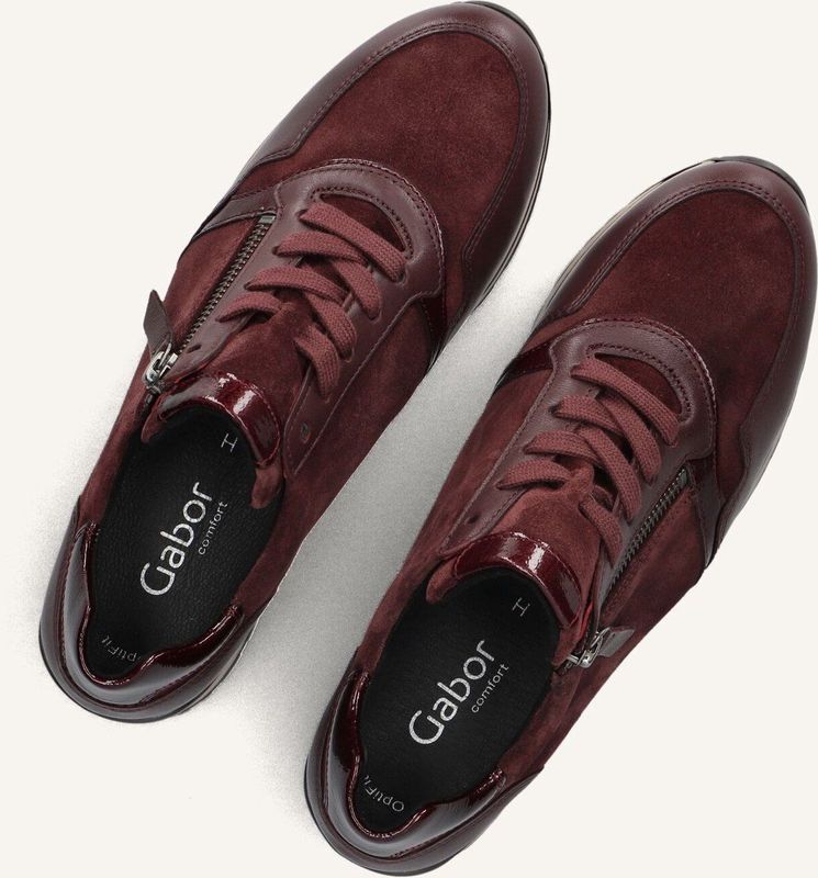 GABOR - 528 - Sneakers - Bordeauxrood - Suède/Textiel