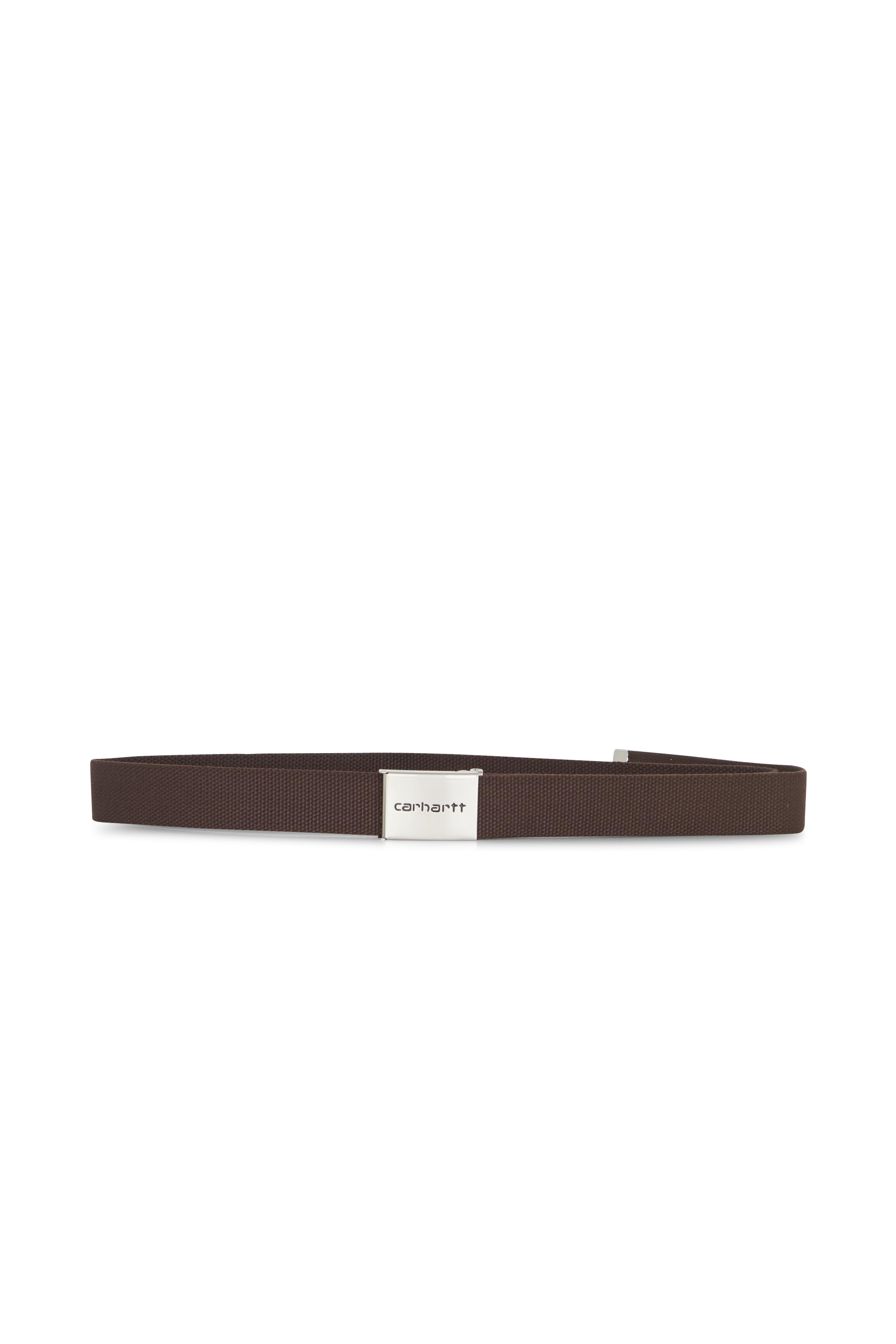CARHARTT WIP Ceinture CLIP BELT CHROME Marron