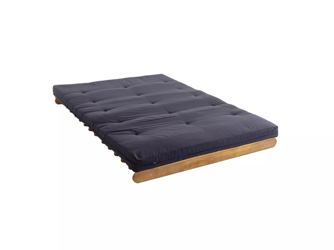 Matelas futon anthracite en coton 90x200