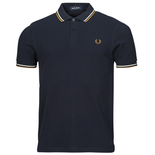 Fred Perry - TWIN TIPPED FRED PERRY SHIRT - Marine / Beige / Blanc