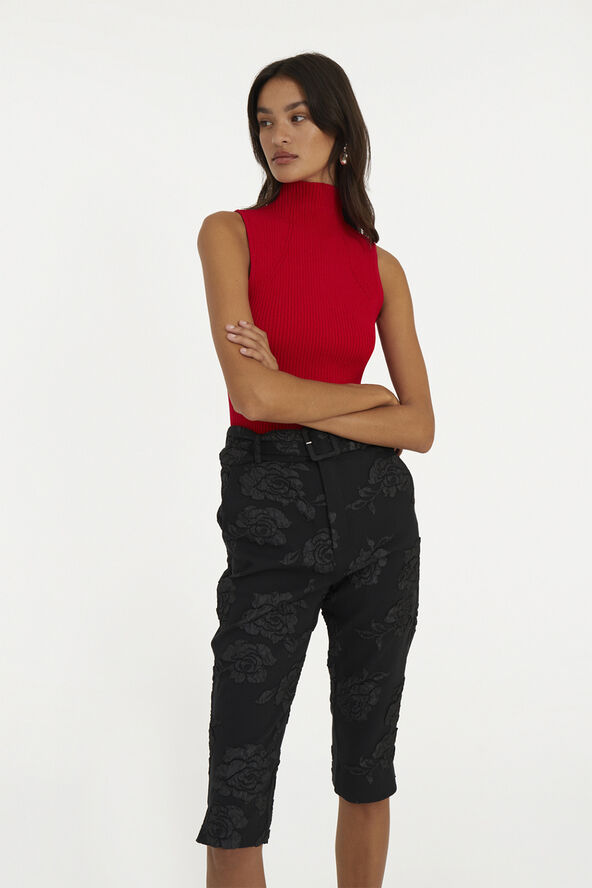 ROTATE Birger Christensen Knit Sleeveless Top Racing red