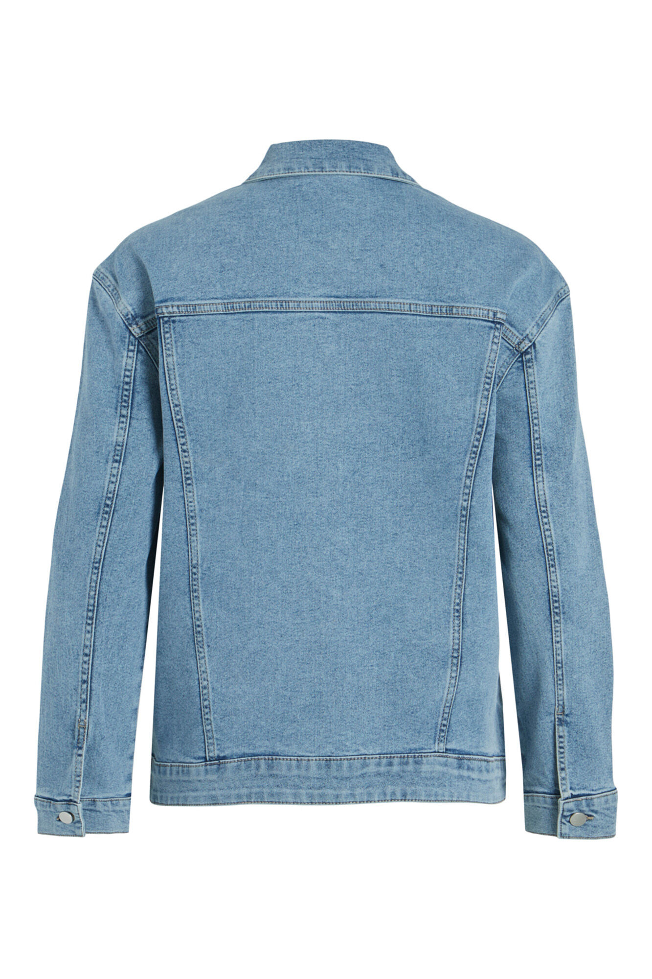 Jaqueta jeans com gola lapela - Azul