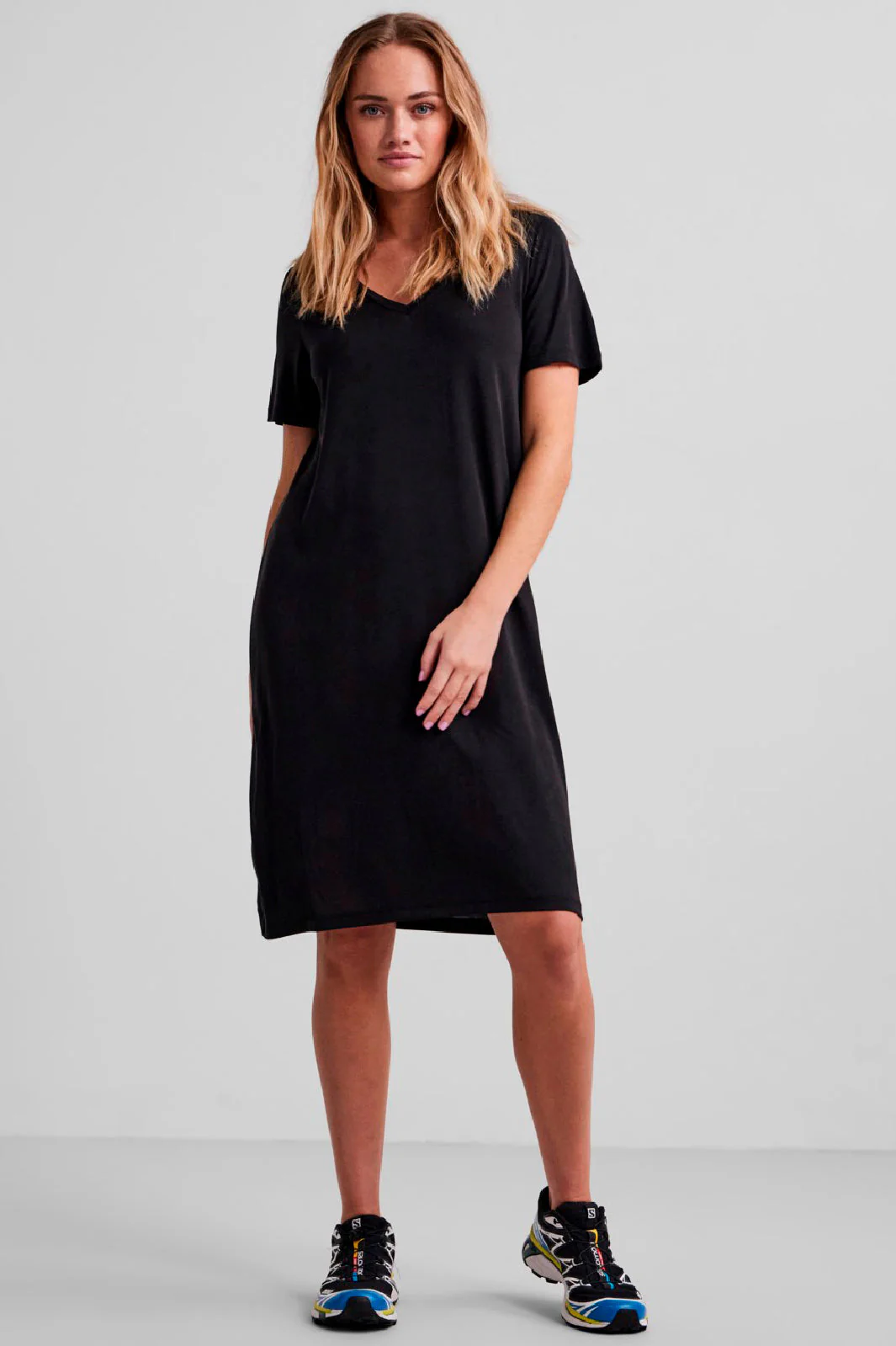 Pieces PcKamala Ss Tee V-Neck Dress