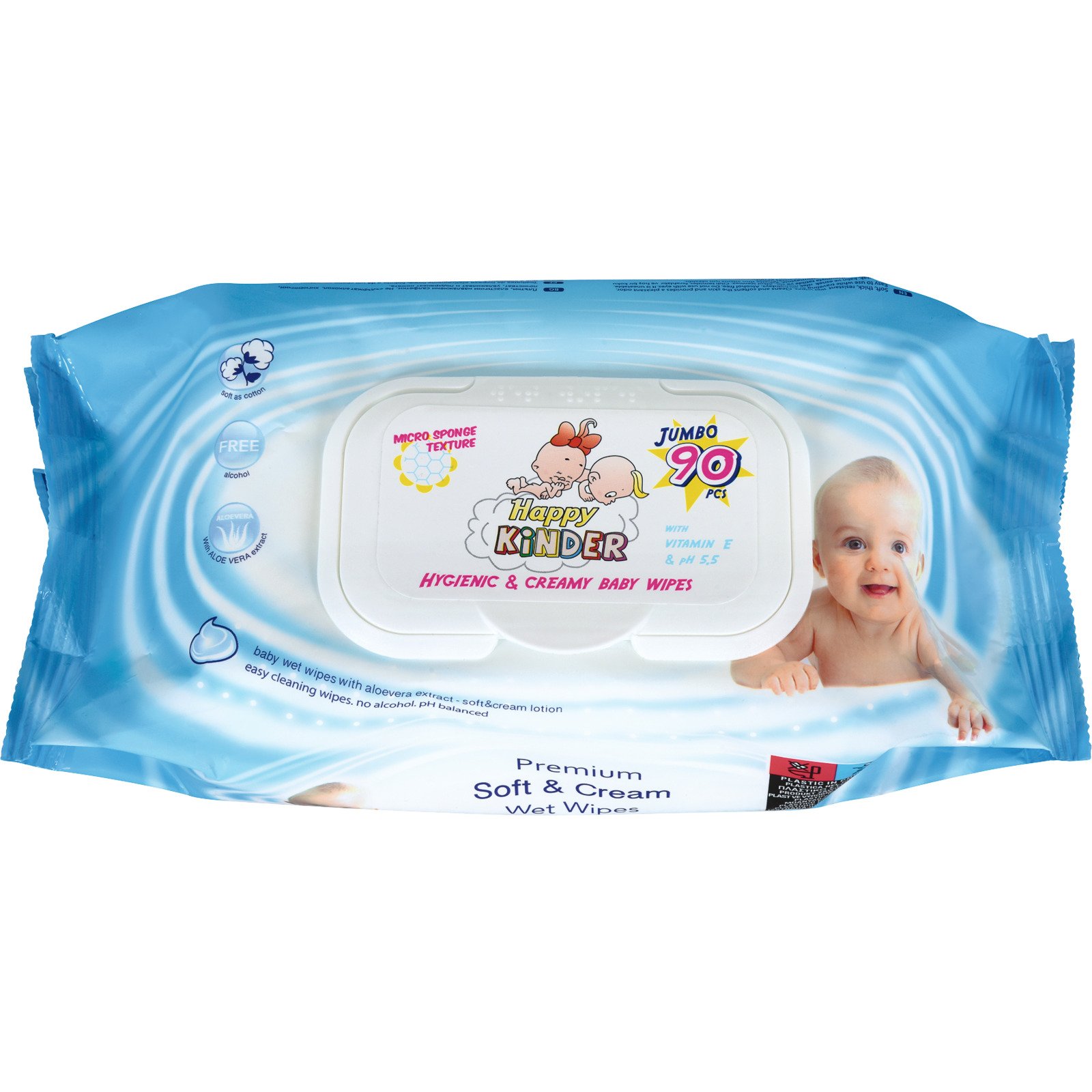 Happy Kinder Feuchttücher 90 Stück